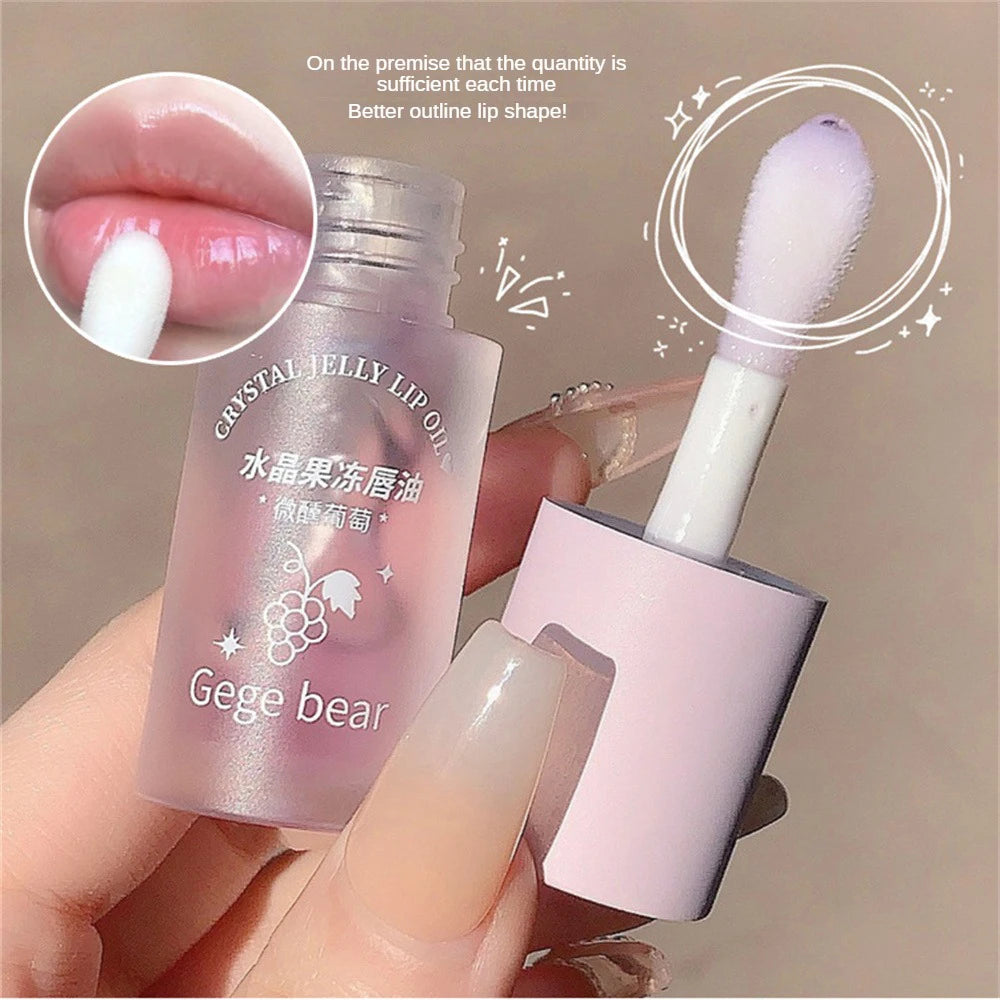 Fruity Crystal Jelly Lip Oil Hydrating Plumping Lipstick