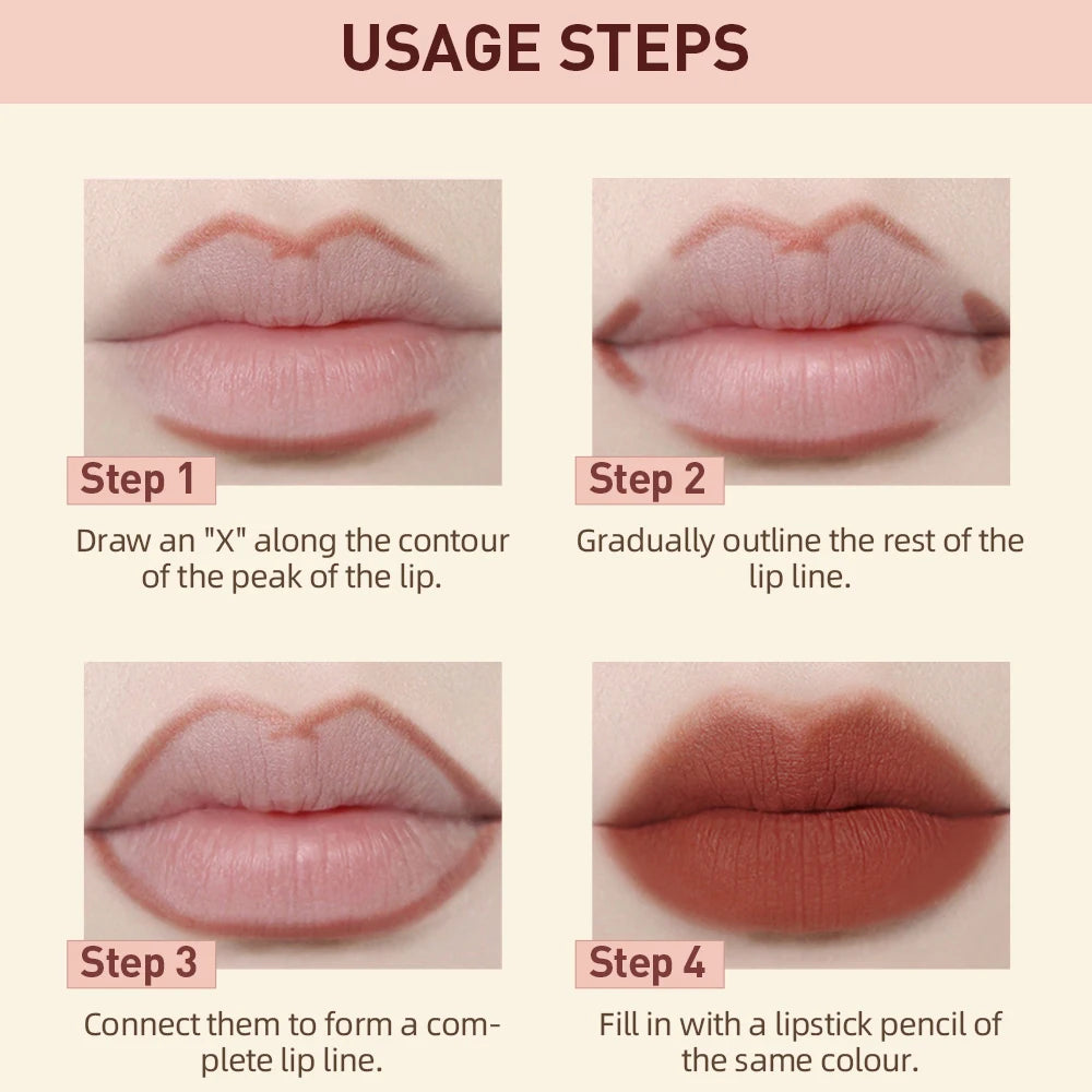 QIBEST Pencil Waterproof Sexy Red Tint Lipstick